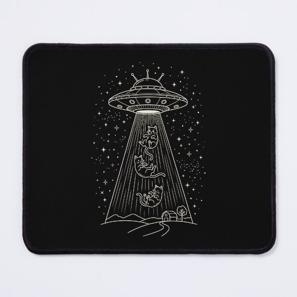 Item preview, UFO Abduction Cats Alien Extraterrestrial Feline Spaceship designed and sold by SofenArt.