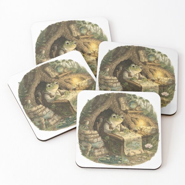 Item preview, Frog Cartographer Mapping the Pond designed and sold by PictorialWhimsy.
