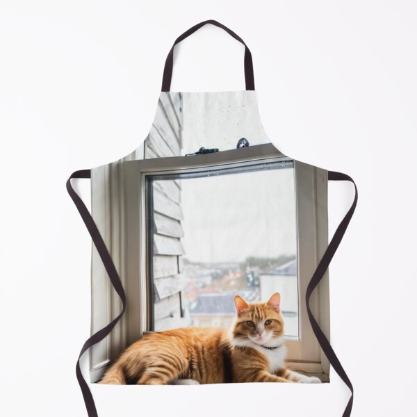 Item preview, Animals - Ginger and White Cat, Serene Contemplation at the Window designed and sold by World-Pets.