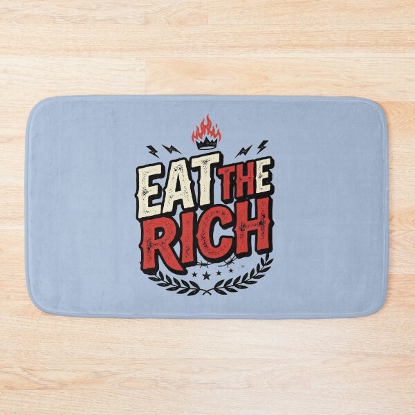 Item preview, Eat The Rich Vintage Distressed Typography | Bold Protest Graphic | Retro Streetwear T-Shirt Design designed and sold by Bhaskar Digital Art.