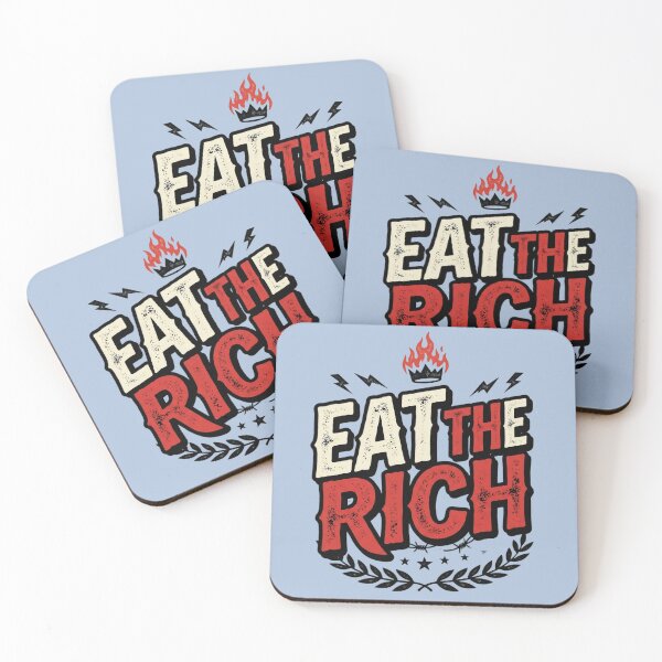 Item preview, Eat The Rich Vintage Distressed Typography | Bold Protest Graphic | Retro Streetwear T-Shirt Design designed and sold by Bhaskar Digital Art.
