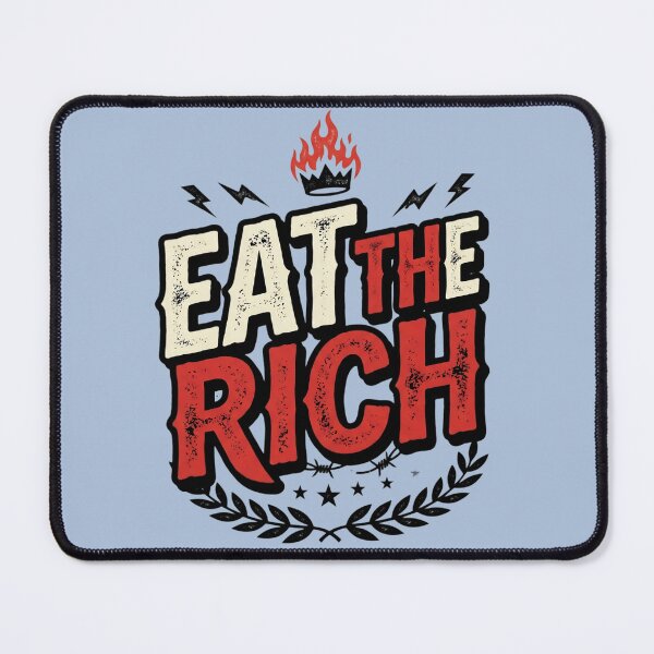 Item preview, Eat The Rich Vintage Distressed Typography | Bold Protest Graphic | Retro Streetwear T-Shirt Design designed and sold by Bhaskar Digital Art.