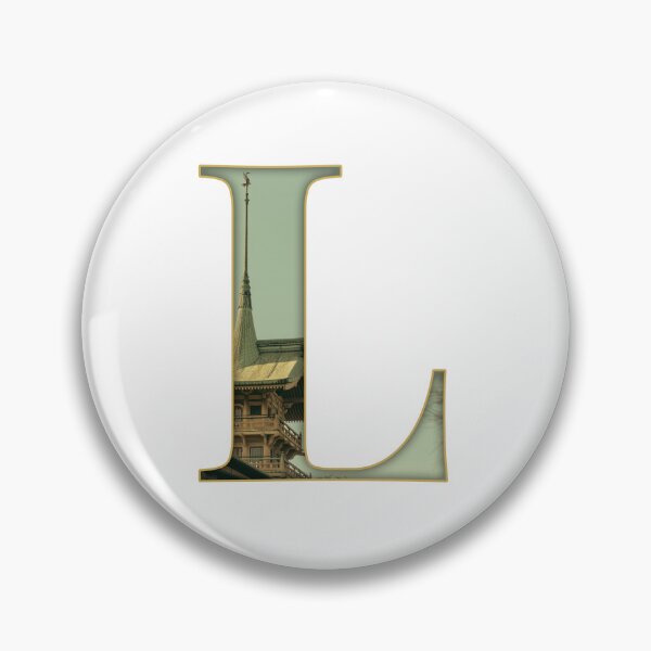 Item preview, Japanese Pagoda Letter L Monogram Art designed and sold by InakaLifePhoto.