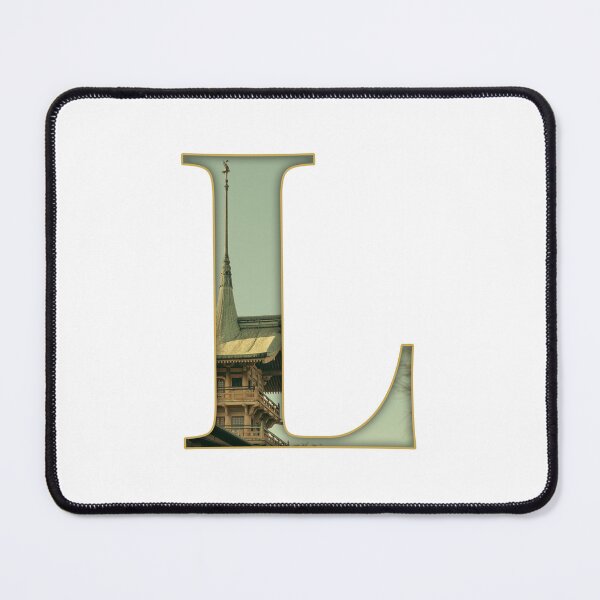 Item preview, Japanese Pagoda Letter L Monogram Art designed and sold by InakaLifePhoto.