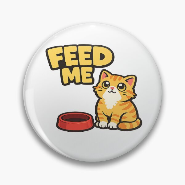 Item preview, Feed Me – Cute Hungry Orange Cat designed and sold by EastEndTownie.