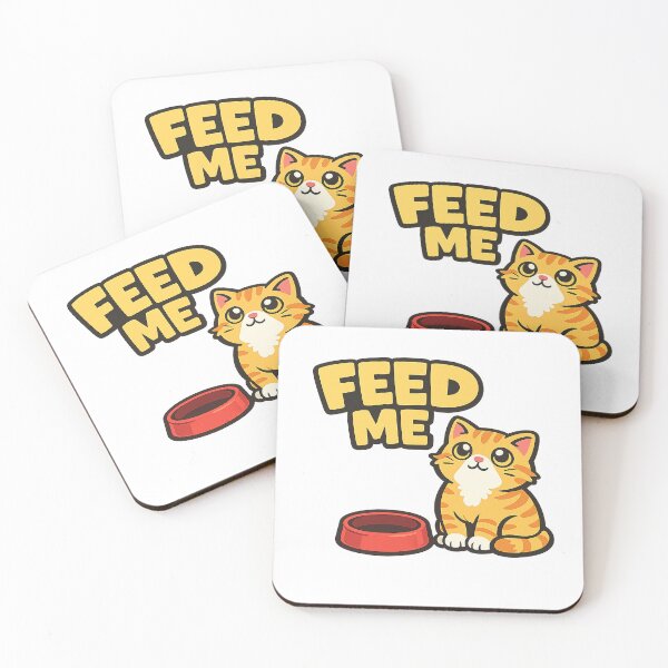 Item preview, Feed Me – Cute Hungry Orange Cat designed and sold by EastEndTownie.