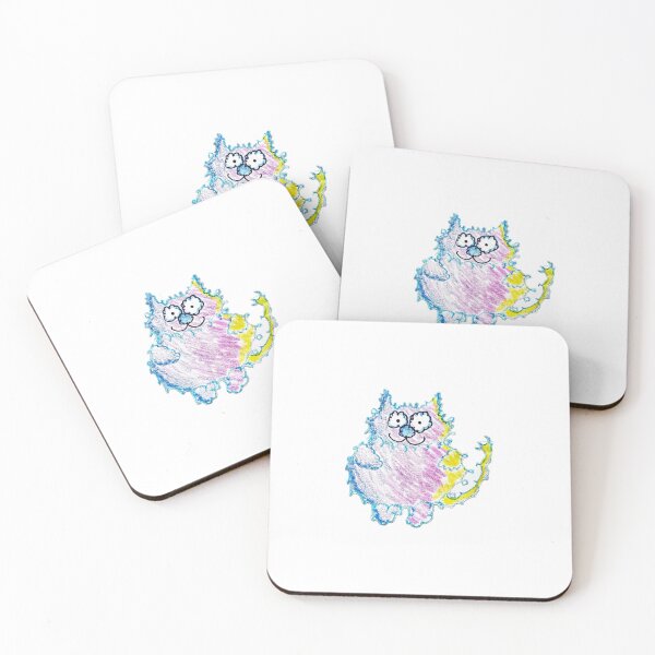 Item preview, Cute Pastel Cloud Cat Crayon Drawing designed and sold by MagicYana.