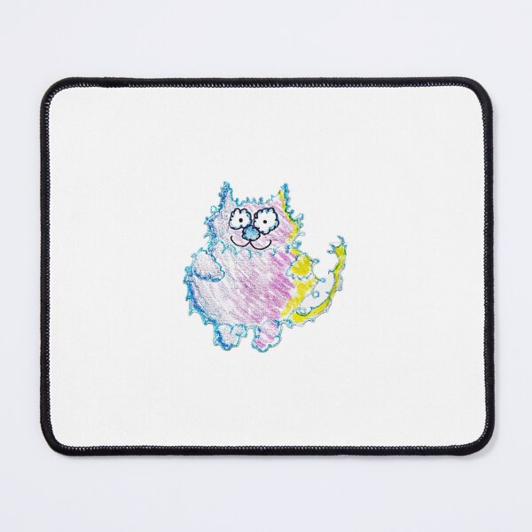 Item preview, Cute Pastel Cloud Cat Crayon Drawing designed and sold by MagicYana.