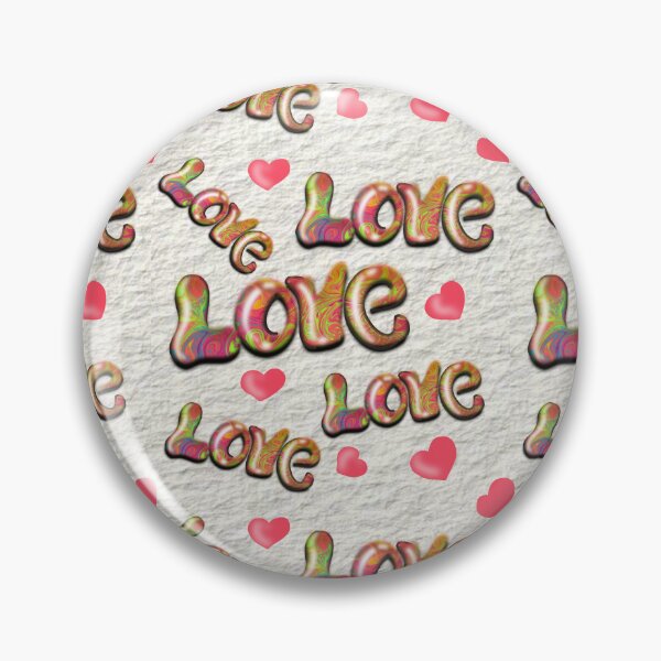 Item preview, Shiny 3D Iove text & Hearts seamless pattern. designed and sold by RuwaDesignArt.