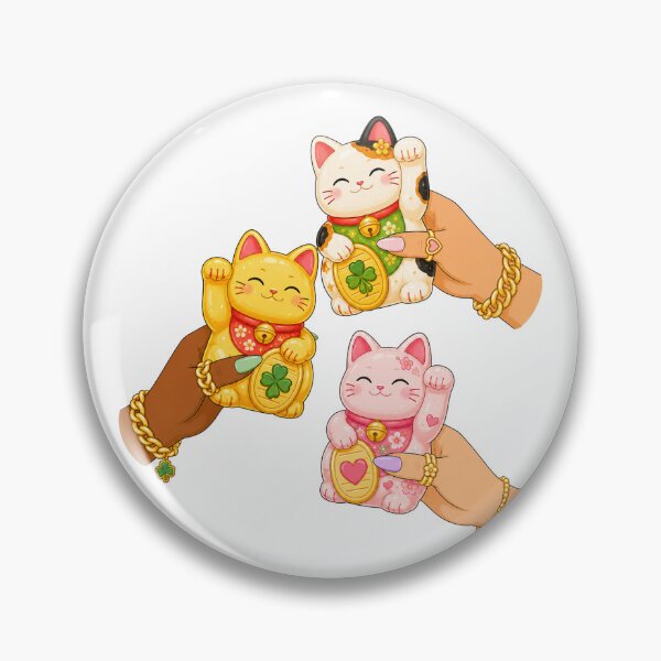 Item preview, Hands Holding Maneki Neko Lucky Cats Illustration designed and sold by DjFreeq.
