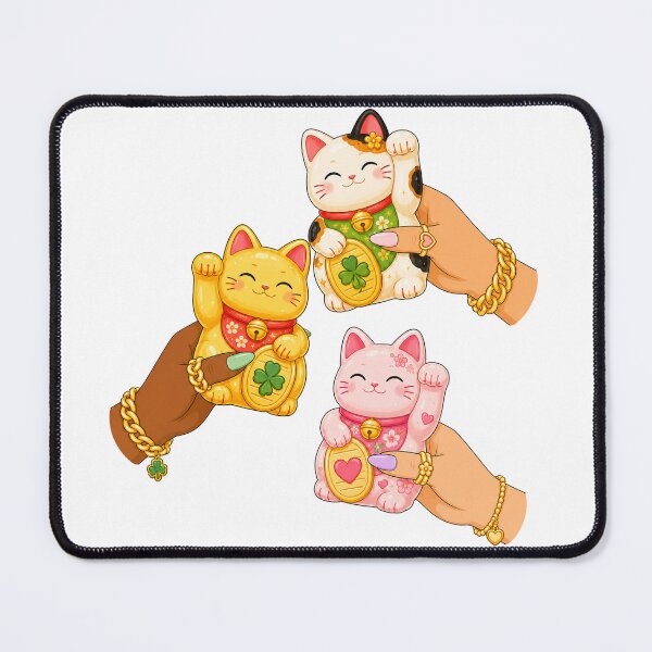 Item preview, Hands Holding Maneki Neko Lucky Cats Illustration designed and sold by DjFreeq.