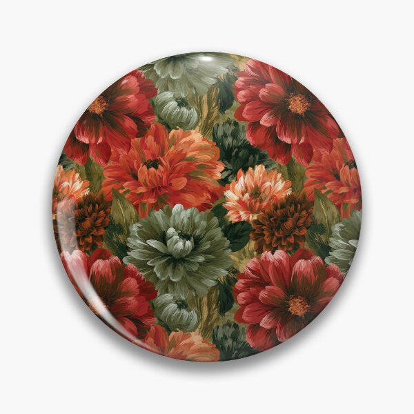 Item preview, Whimsical Dahlias Print  - Birthday Flower Pattern  - Dads Day Gifts designed and sold by RoyalStarsPatts.