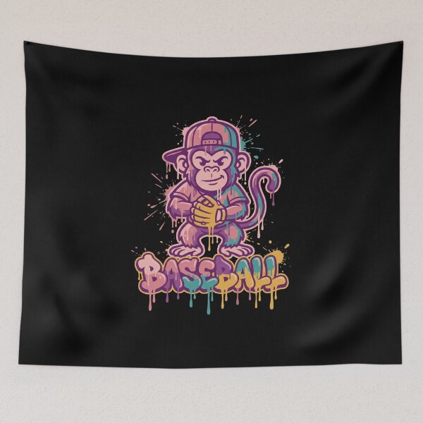Item preview, Baseball Monkey Player Fan designed and sold by SofenArt.