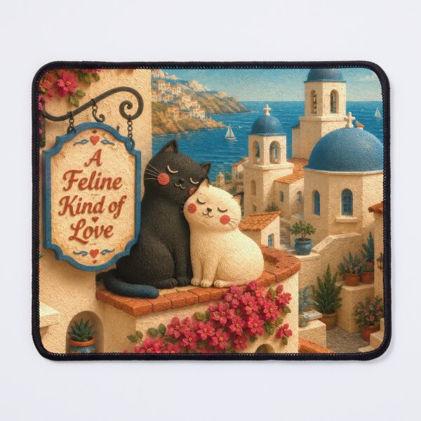Item preview, Charming Cats in Mediterranean Setting designed and sold by Andy Gambino Art.