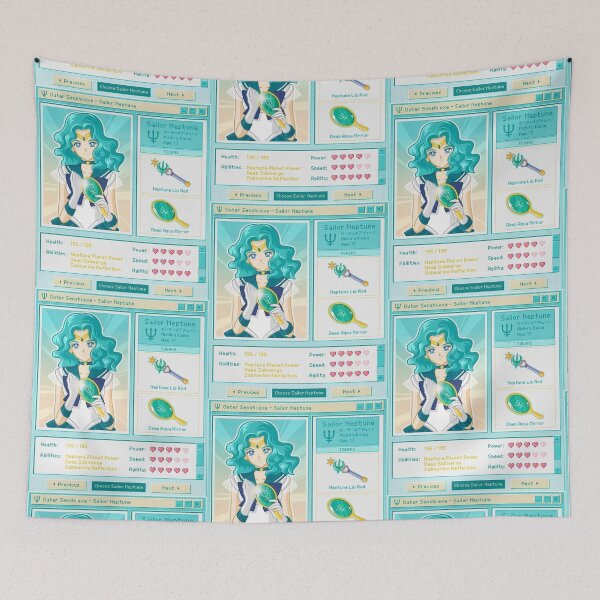 Item preview, Sailor Neptune – Powers | Dreamy Anime Illustration designed and sold by bella-rosa87.
