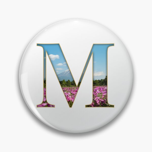 Item preview, Mount Fuji Shibazakura Letter M Monogram designed and sold by InakaLifePhoto.
