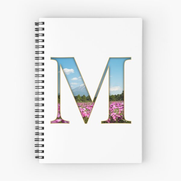 Item preview, Mount Fuji Shibazakura Letter M Monogram designed and sold by InakaLifePhoto.