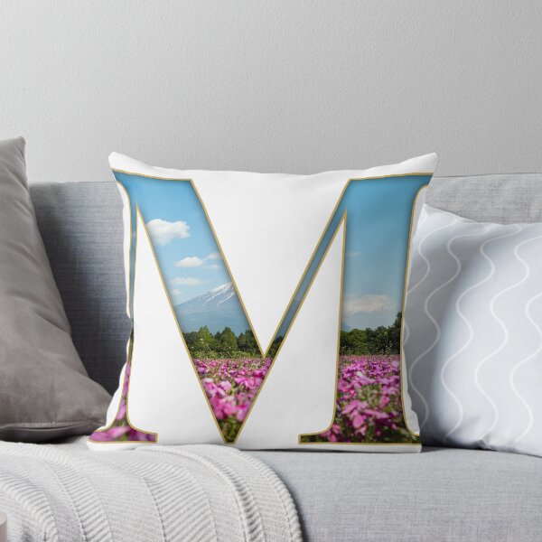 Item preview, Mount Fuji Shibazakura Letter M Monogram designed and sold by InakaLifePhoto.