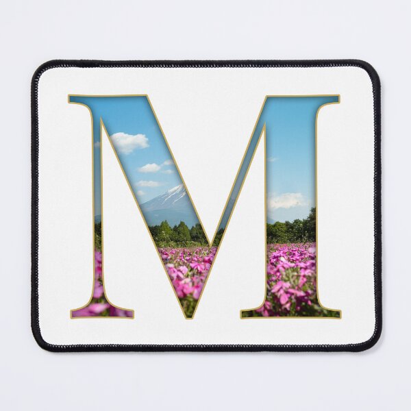 Item preview, Mount Fuji Shibazakura Letter M Monogram designed and sold by InakaLifePhoto.