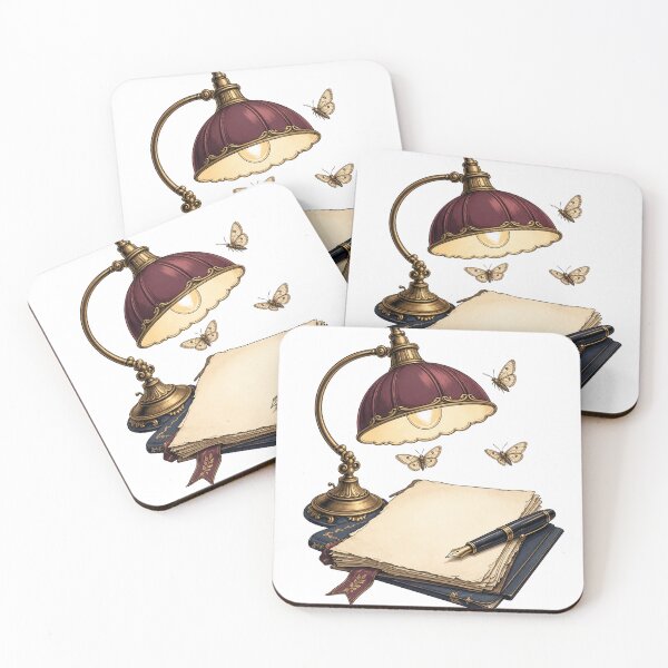 Item preview, Moths Around the Writing Lamp designed and sold by GoverArt.