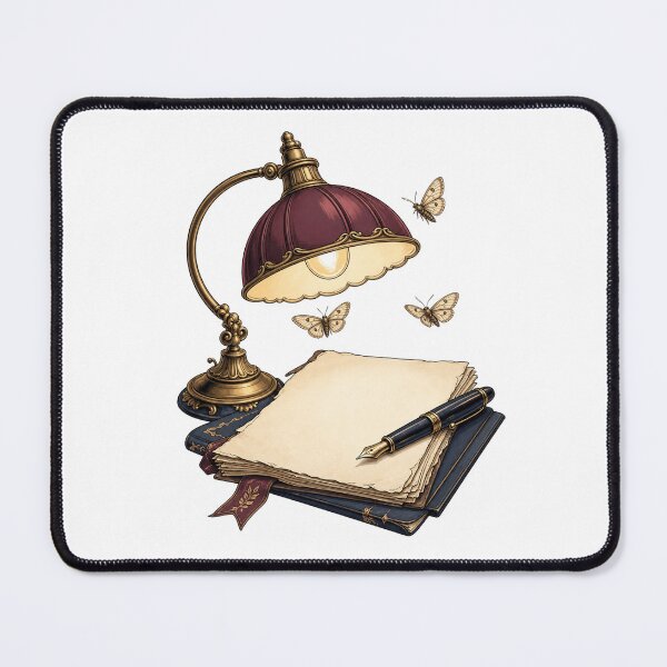 Item preview, Moths Around the Writing Lamp designed and sold by GoverArt.