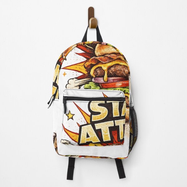 Item preview, Stack Attack: Comic Book Burger Double Patty Bold Typography Art designed and sold by irfanshikh.
