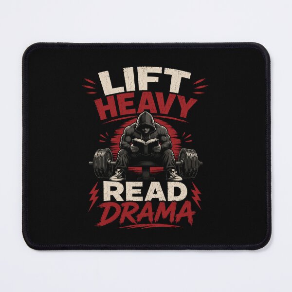 Item preview, Lift Heavy Read Drama Funny Gym Design – Retro Fitness Book Lover T-Shirt designed and sold by Artimax-Studio.