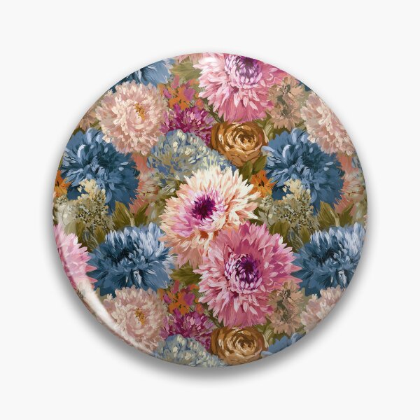 Item preview, Artistic Dahlias Print  - Retro Flower Floral  - Father'S Day Gifts designed and sold by RoyalStarsPatts.