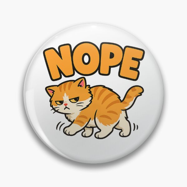 Item preview, Nope – Grumpy Orange Cat designed and sold by EastEndTownie.
