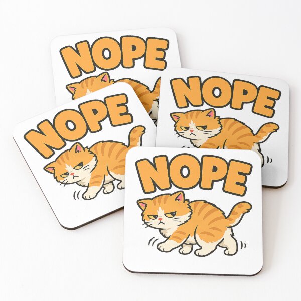 Item preview, Nope – Grumpy Orange Cat designed and sold by EastEndTownie.