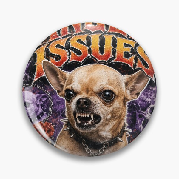 Item preview, Anger Issues Chihuahua Gothic Punk Dog | Funny Aggressive Chihuahua Metal Graphic designed and sold by MemesCreate1.