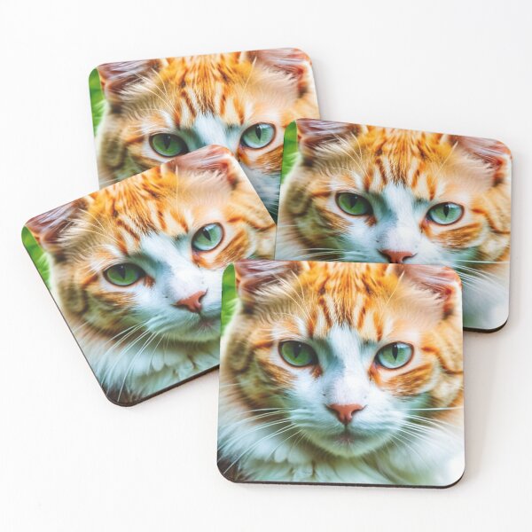 Item preview, Animals - Ginger Cat with Green Eyes, Intense Feline Portrait designed and sold by World-Pets.