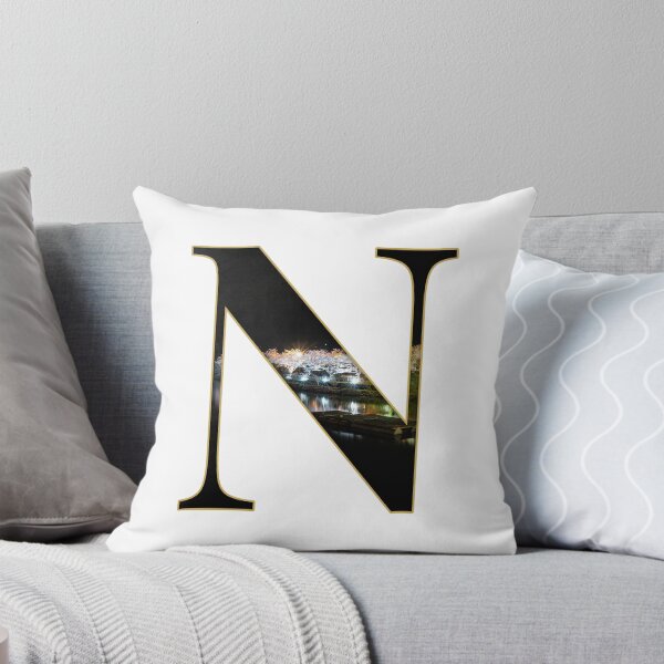 Item preview, Night Sakura River Letter N designed and sold by InakaLifePhoto.