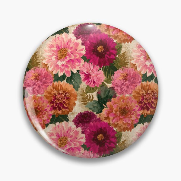 Item preview, Unique Dahlias Floral  - Retro Flower Floral  - Fathers Day Ideas designed and sold by RoyalStarsPatts.