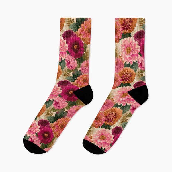 Item preview, Unique Dahlias Floral  - Retro Flower Floral  - Fathers Day Ideas designed and sold by RoyalStarsPatts.