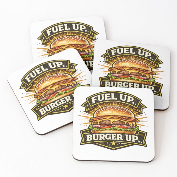 Item preview, Fuel Up Burger Up: Motivational Badge Energy Cheeseburger Design designed and sold by irfanshikh.