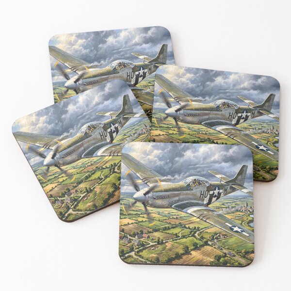 Item preview, P-51 Mustang over Normandy, WW2 military art IV designed and sold by Yaremchuk.