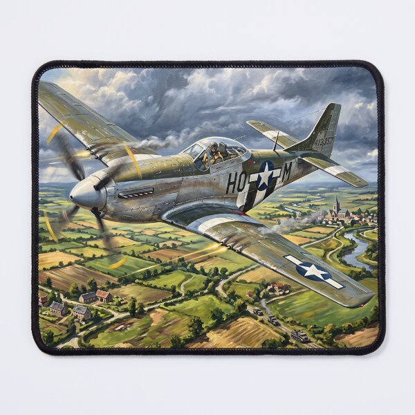 Item preview, P-51 Mustang over Normandy, WW2 military art IV designed and sold by Yaremchuk.