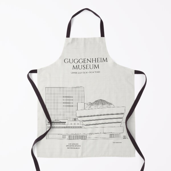 Item preview, Guggenheim Museum. Elevation and Site Plan. New York (Ivory Brown Grid) designed and sold by BGALAXY.