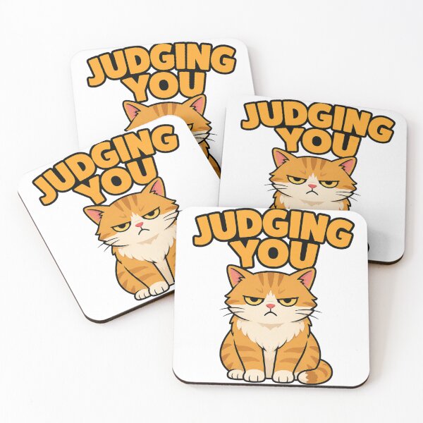 Item preview, Judging You – Grumpy Orange Cat designed and sold by EastEndTownie.