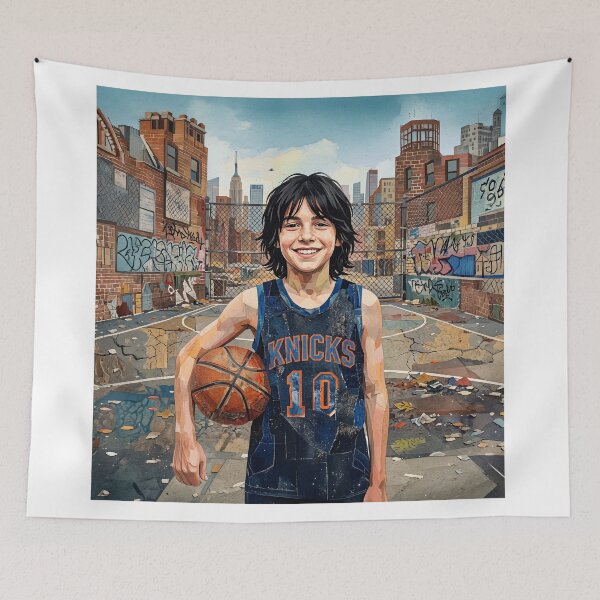 Item preview, Teenage Boy Street Basketball Portrait designed and sold by Home Decor Art.