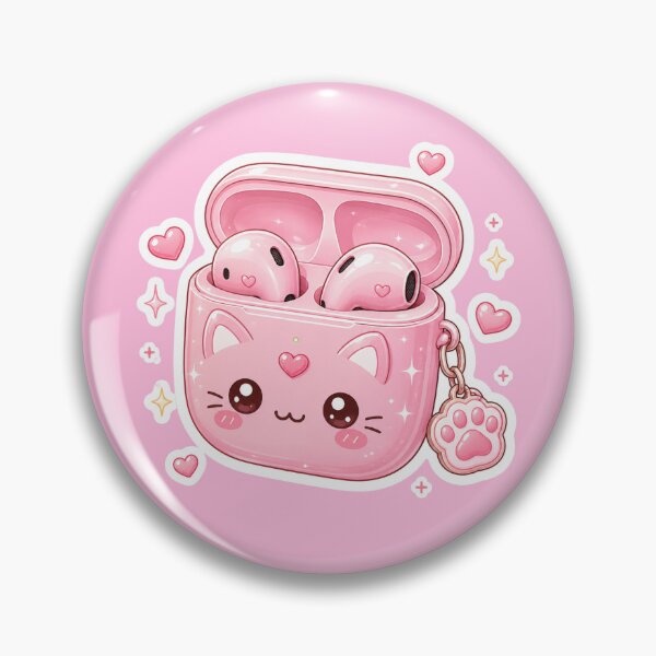 Item preview, Cute Kawaii Cat Wireless Earbuds Sticker designed and sold by Christiana-Art.
