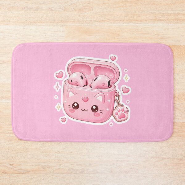 Item preview, Cute Kawaii Cat Wireless Earbuds Sticker designed and sold by Christiana-Art.