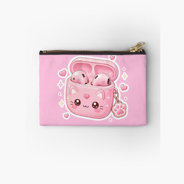 Item preview, Cute Kawaii Cat Wireless Earbuds Sticker designed and sold by Christiana-Art.