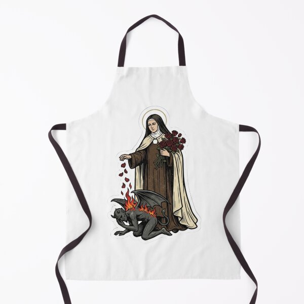 Item preview, St Therese of Lisieux Spiritual Warfare Catholic Saint Defeating Demon designed and sold by raedattia.