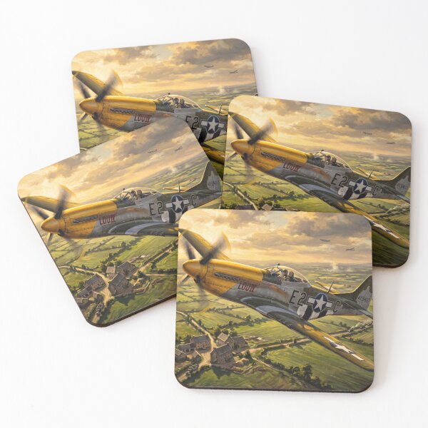 Item preview, P-51 Mustang over Normandy, WW2 military art V designed and sold by Yaremchuk.
