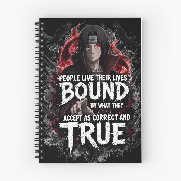 Item preview, tachi Uchiha Bound by What They Accept as True – Naruto Anime Quote designed and sold by Pir8prints.