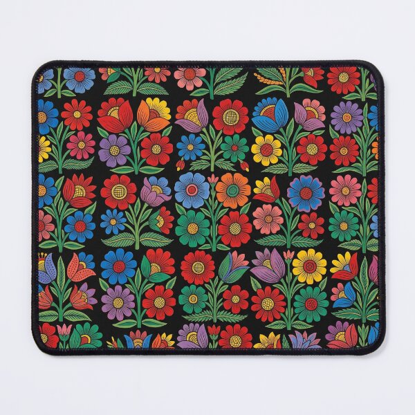Item preview, Midnight Flora: The Aggressive Folk Art Botanical Grid designed and sold by FreiherrPK.