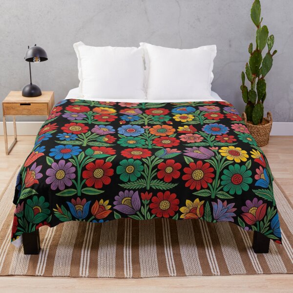 Item preview, Midnight Flora: The Aggressive Folk Art Botanical Grid designed and sold by FreiherrPK.