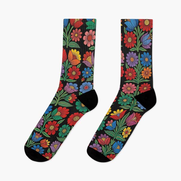 Item preview, Midnight Flora: The Aggressive Folk Art Botanical Grid designed and sold by FreiherrPK.